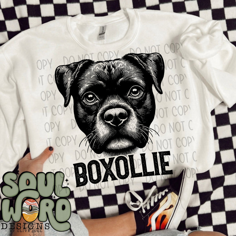 Boxollie Dog Portrait Single Color - DIGITAL DOWNLOAD