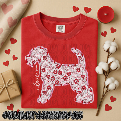 Valentine Faux Quilted Dogs - DIGITAL DOWNLOAD