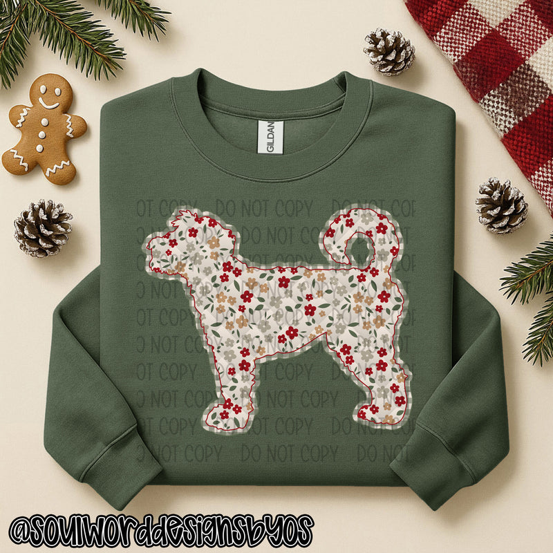 Christmas Faux Quilted Dogs Round 2 - DIGITAL DOWNLOAD