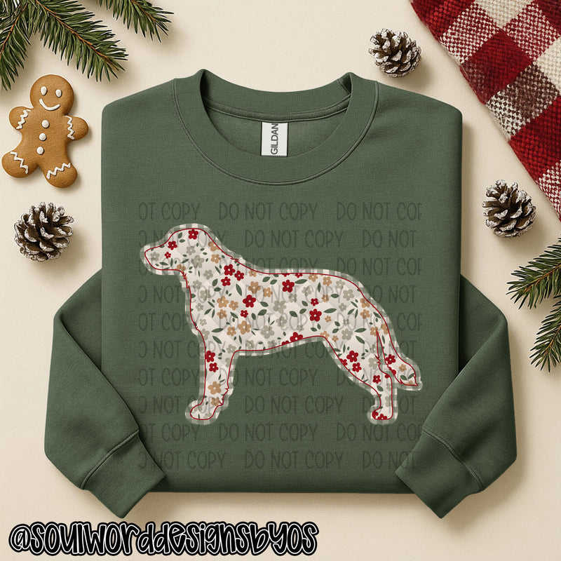 Christmas Faux Quilted Dogs Round 3 - DIGITAL DOWNLOAD