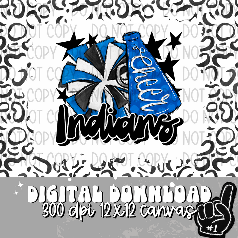 Indians Royal Blue Cheer - DIGITAL DOWNLOAD