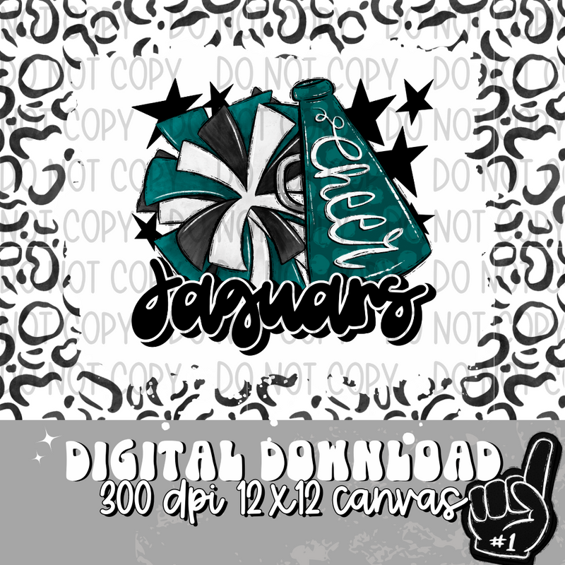 Jaguars Teal Cheer - DIGITAL DOWNLOAD