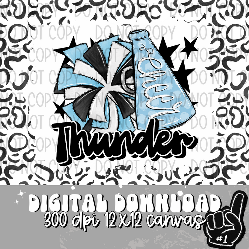 Thunder Light Blue Cheer - DIGITAL DOWNLOAD