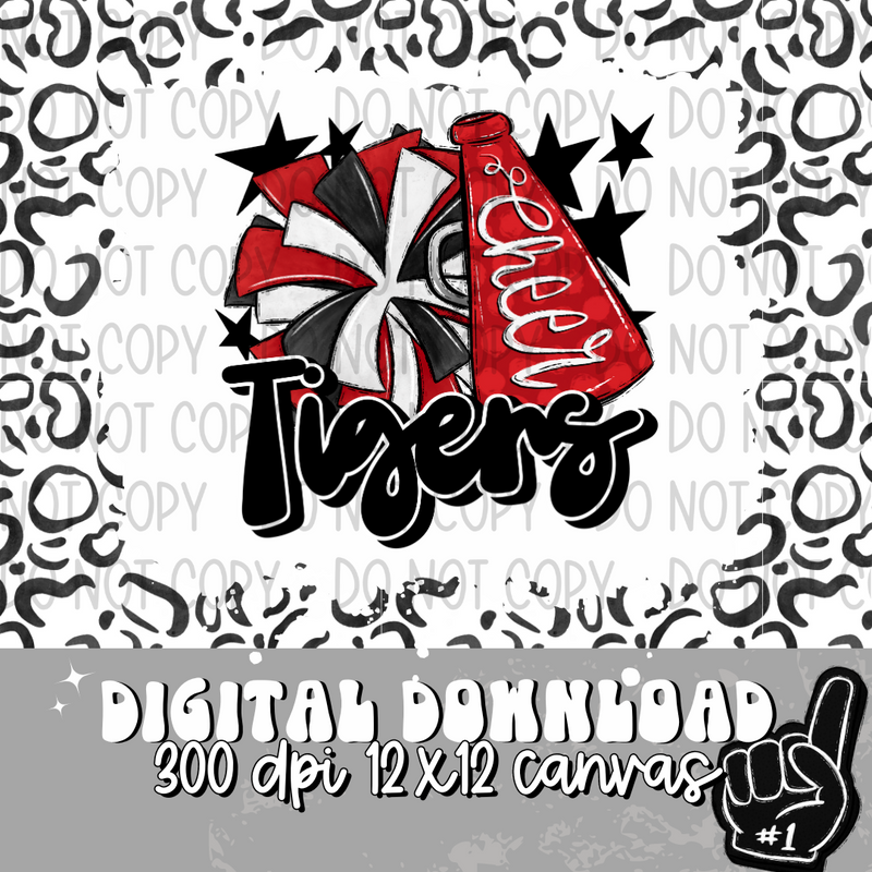 Tigers Red Cheer - DIGITAL DOWNLOAD