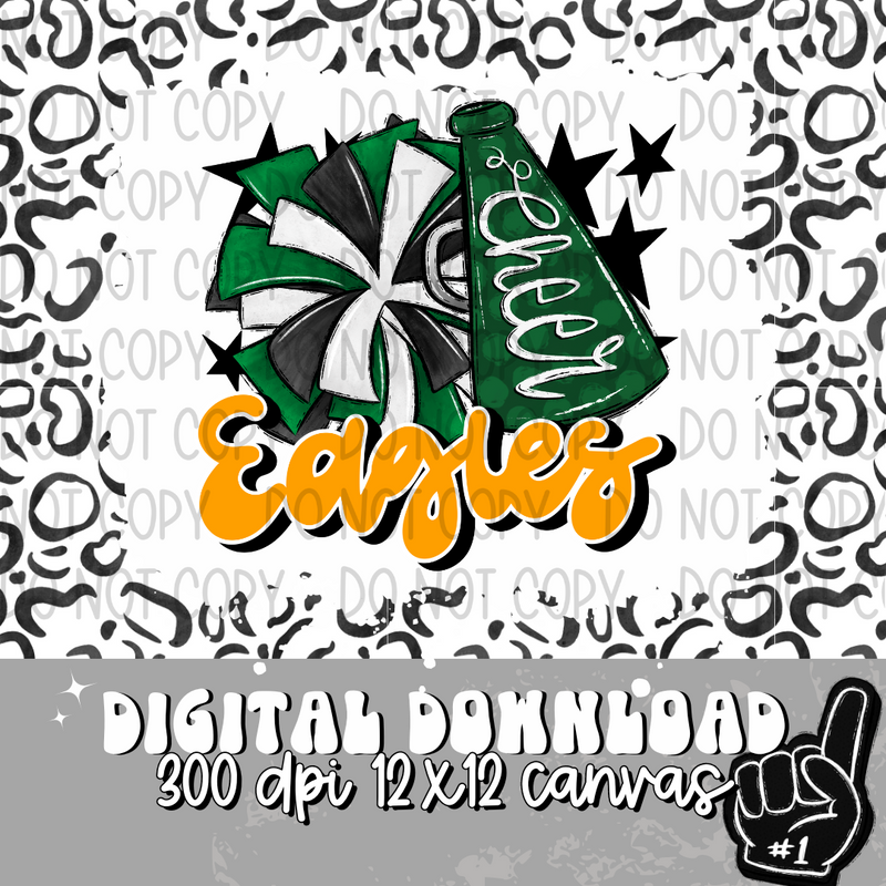 Eagles Green Yellow Gold Cheer - DIGITAL DOWNLOAD