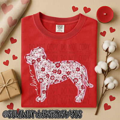 Valentine Faux Quilted Dogs - DIGITAL DOWNLOAD