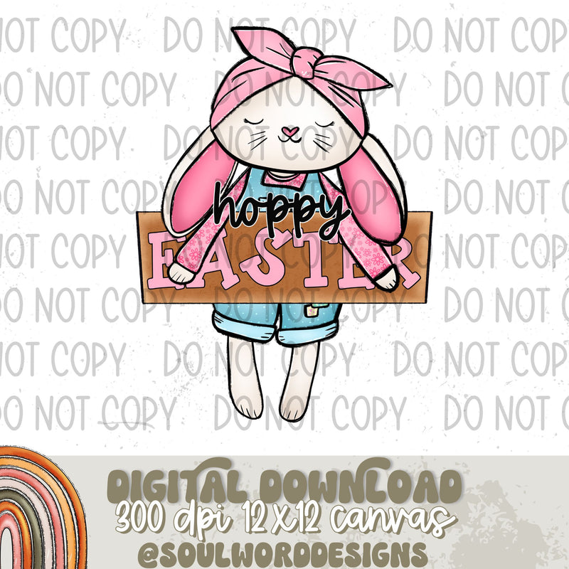 Hoppy Easter Girl Bunny - DIGITAL DOWNLOAD