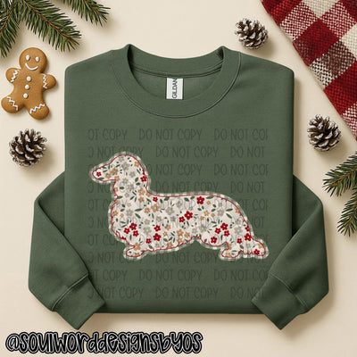 Christmas Faux Quilted Dogs Round 1 - DIGITAL DOWNLOAD