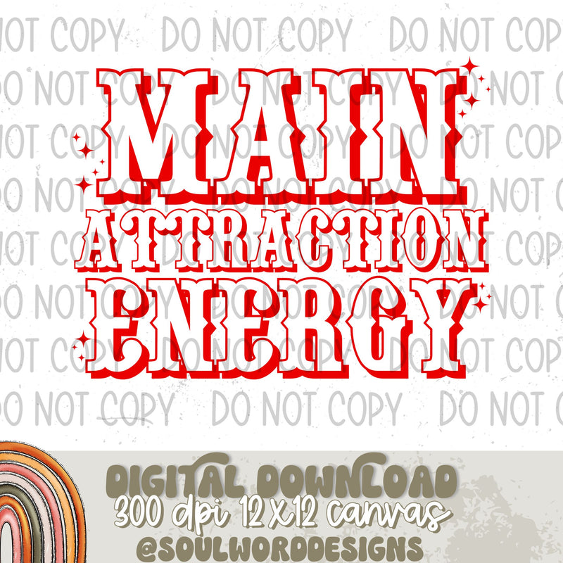 Main Attraction Energy Red White - DIGITAL DOWNLOAD