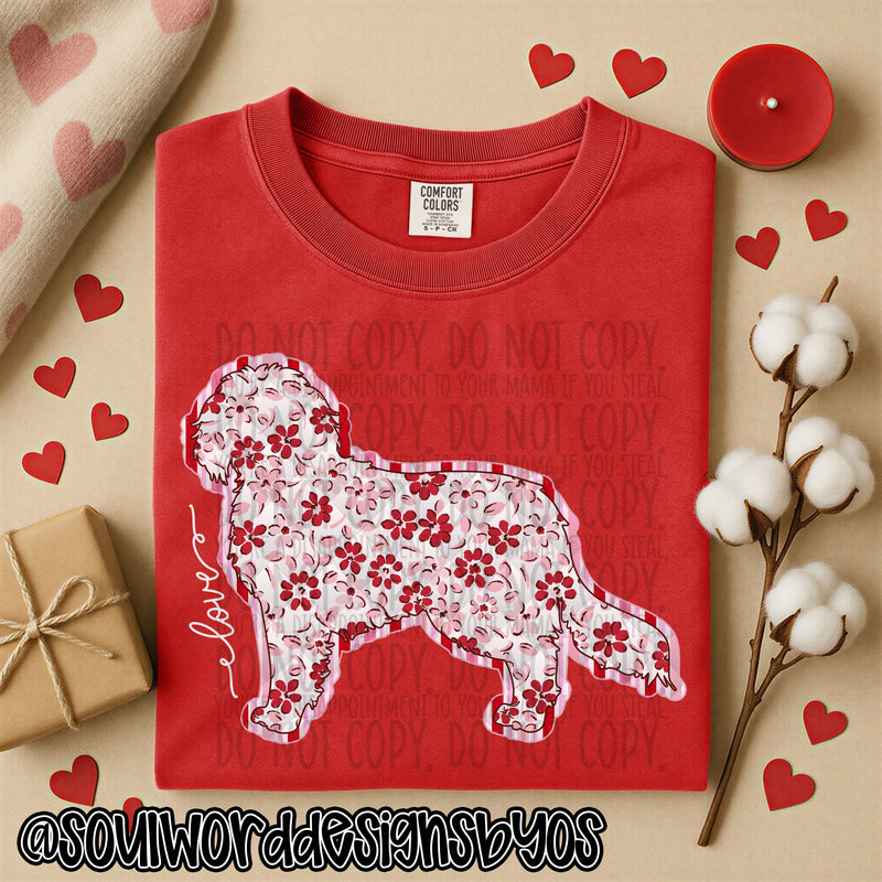 Valentine Faux Quilted Dogs - DIGITAL DOWNLOAD
