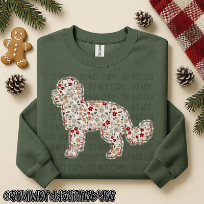 Christmas Faux Quilted Dogs Round 2 - DIGITAL DOWNLOAD
