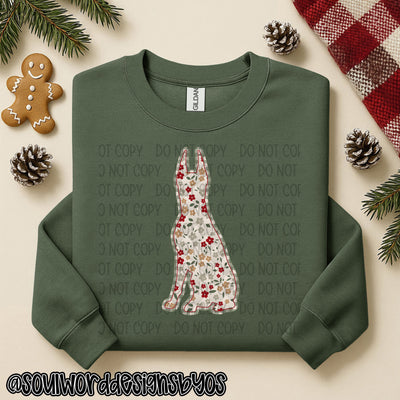 Christmas Faux Quilted Dogs Round 1 - DIGITAL DOWNLOAD