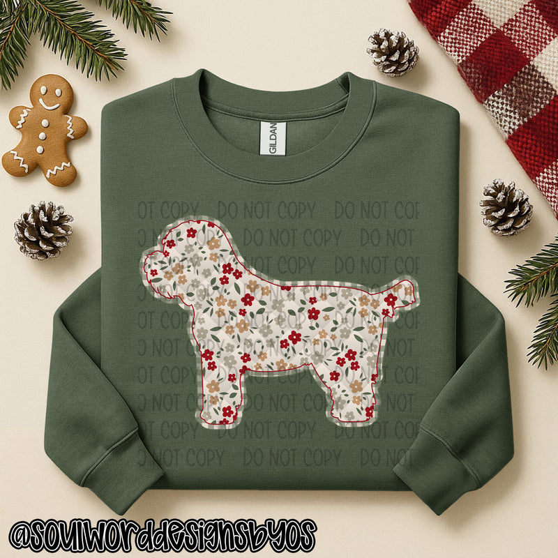 Christmas Faux Quilted Dogs Round 2 - DIGITAL DOWNLOAD