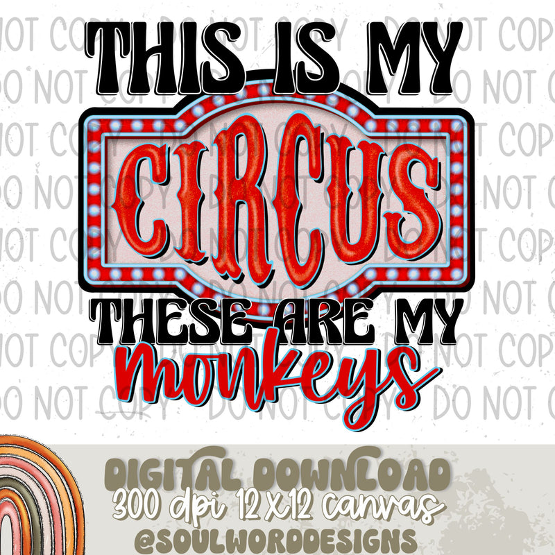 This Is My Circus Red Blue - DIGITAL DOWNLOAD