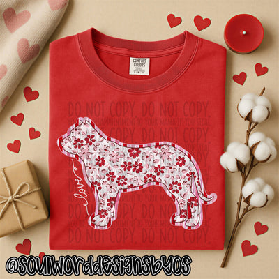 Valentine Faux Quilted Dogs - DIGITAL DOWNLOAD