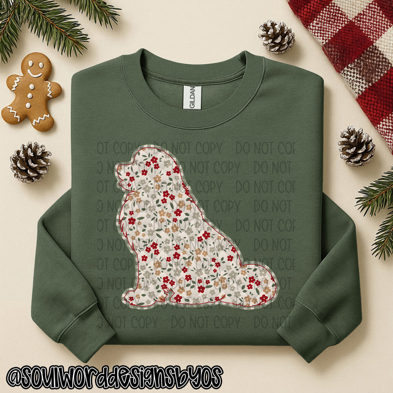 Christmas Faux Quilted Dogs Round 2 - DIGITAL DOWNLOAD