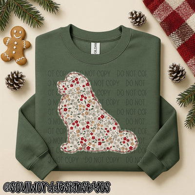 Christmas Faux Quilted Dogs Round 2 - DIGITAL DOWNLOAD