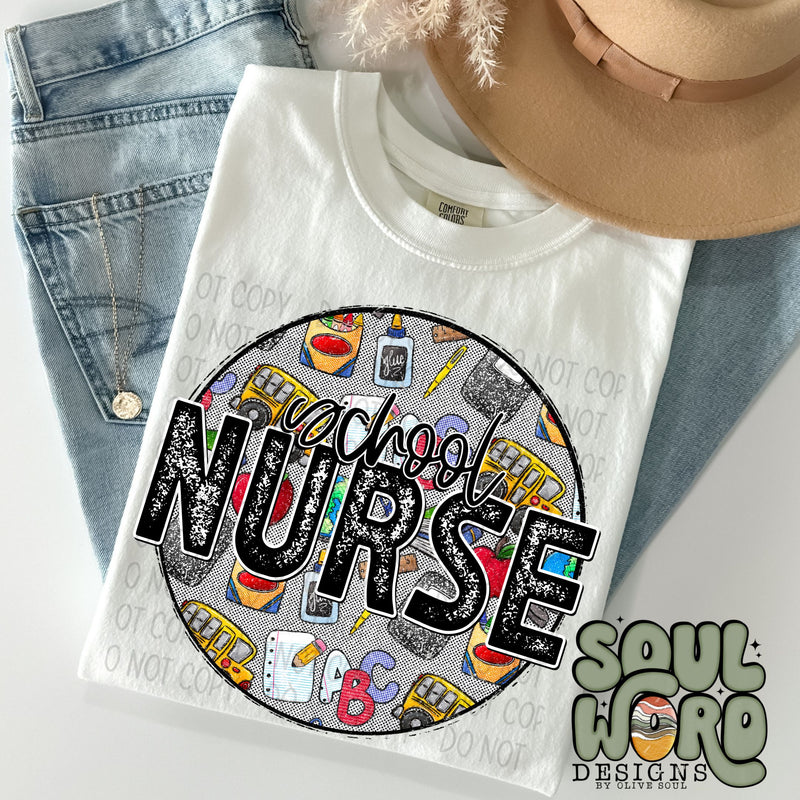 School Nurse School Supply Circle - DIGITAL DOWNLOAD