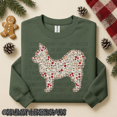 Christmas Faux Quilted Dogs Round 2 - DIGITAL DOWNLOAD