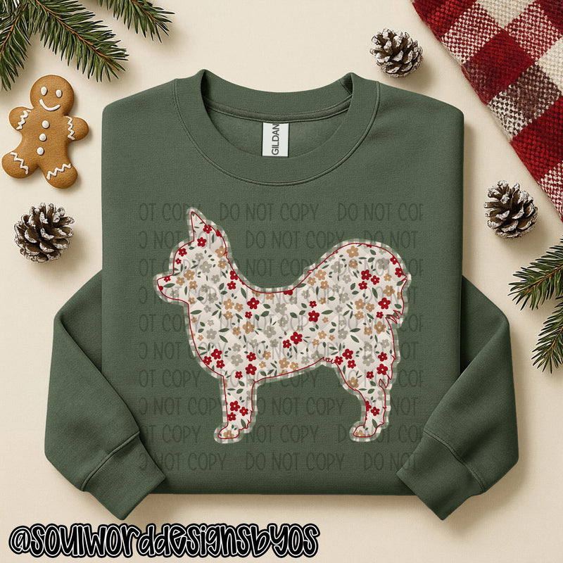 Christmas Faux Quilted Dogs Round 2 - DIGITAL DOWNLOAD