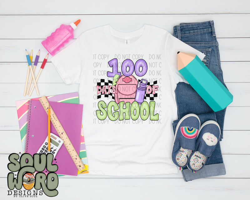 100 Days Of School Backpack Pink - DIGITAL DOWNLOAD