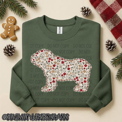 Christmas Faux Quilted Dogs Round 1 - DIGITAL DOWNLOAD