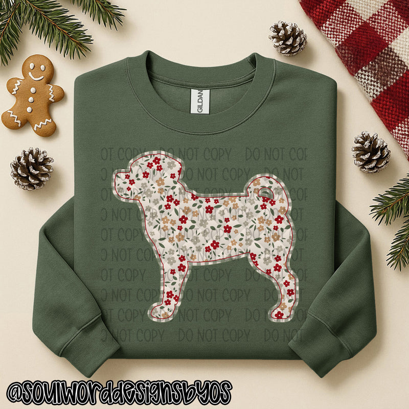 Christmas Faux Quilted Dogs Round 2 - DIGITAL DOWNLOAD