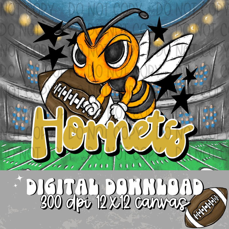 Hornets Mascot Gold - DIGITAL DOWNLOAD