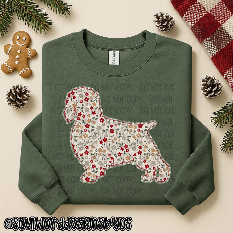 Christmas Faux Quilted Dogs Round 1 - DIGITAL DOWNLOAD