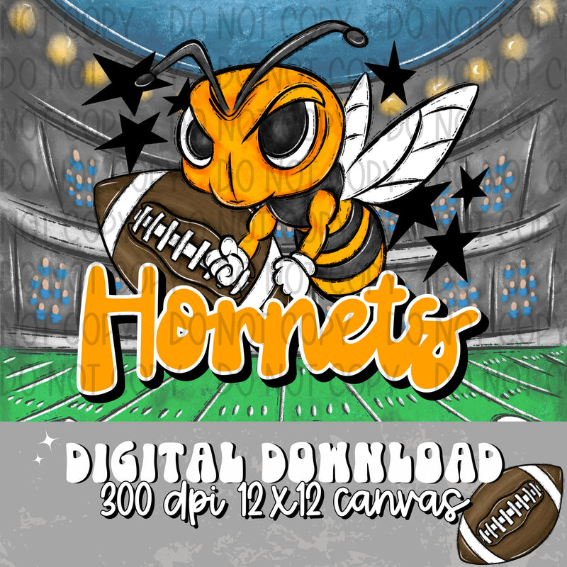 Hornets Mascot Yellow Gold - DIGITAL DOWNLOAD