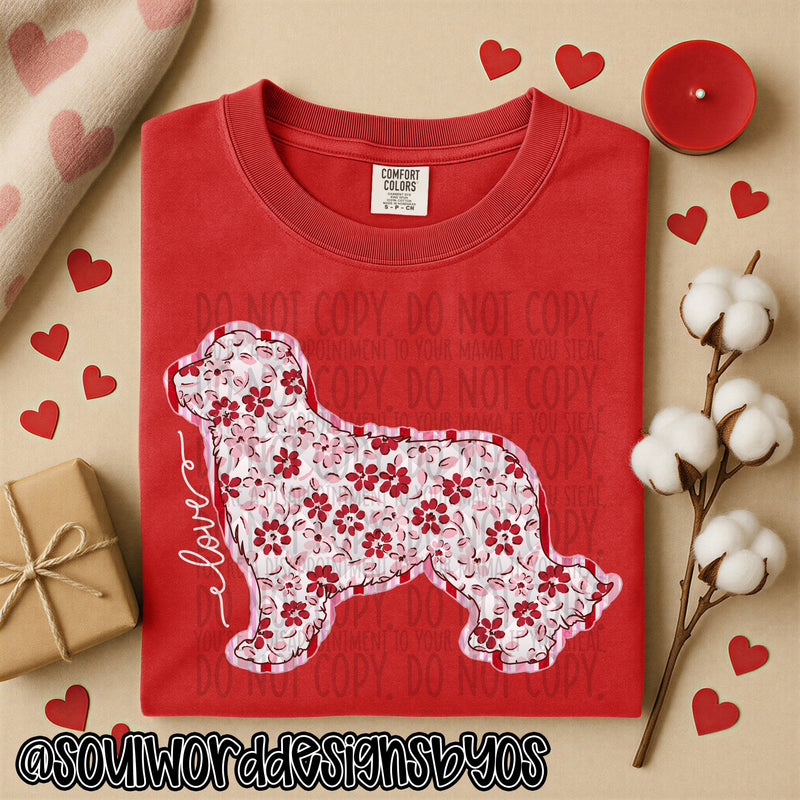 Valentine Faux Quilted Dogs - DIGITAL DOWNLOAD