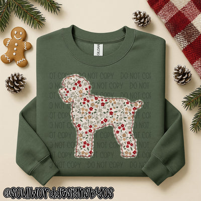 Christmas Faux Quilted Dogs Round 2 - DIGITAL DOWNLOAD