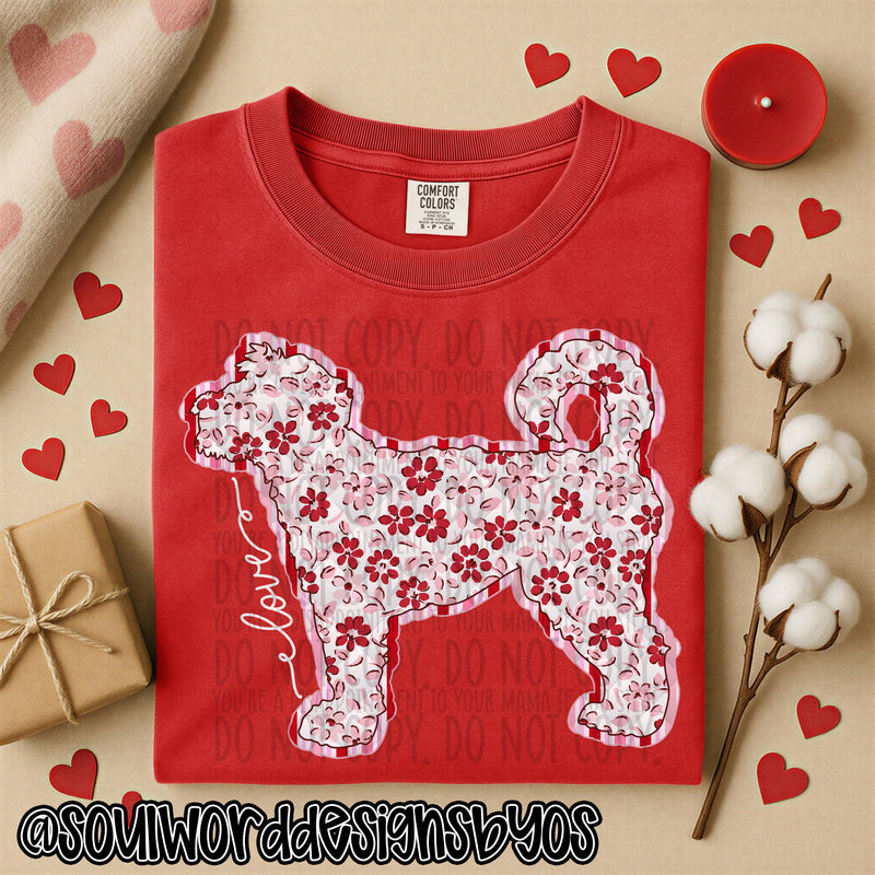 Valentine Faux Quilted Dogs - DIGITAL DOWNLOAD