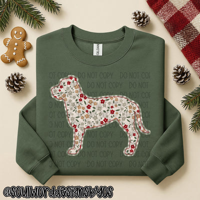Christmas Faux Quilted Dogs Round 3 - DIGITAL DOWNLOAD