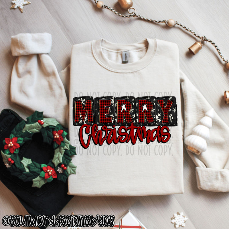 Merry Christmas Block - DIGITAL DOWNLOAD