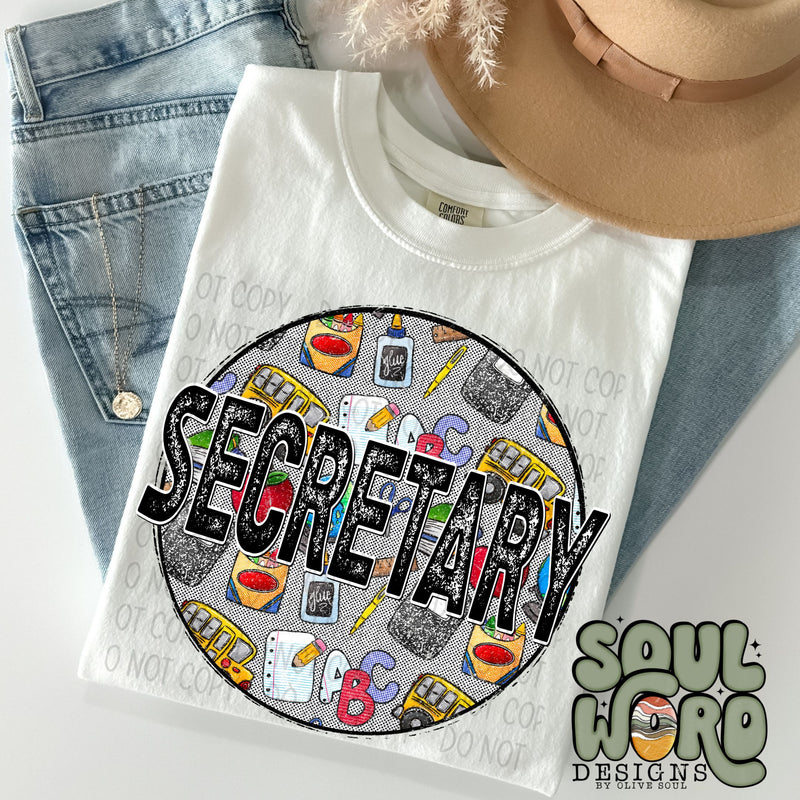 Secretary School Supply Circle - DIGITAL DOWNLOAD