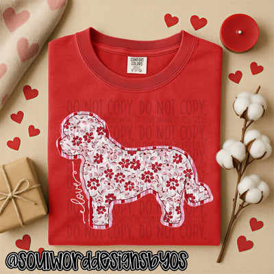 Valentine Faux Quilted Dogs - DIGITAL DOWNLOAD