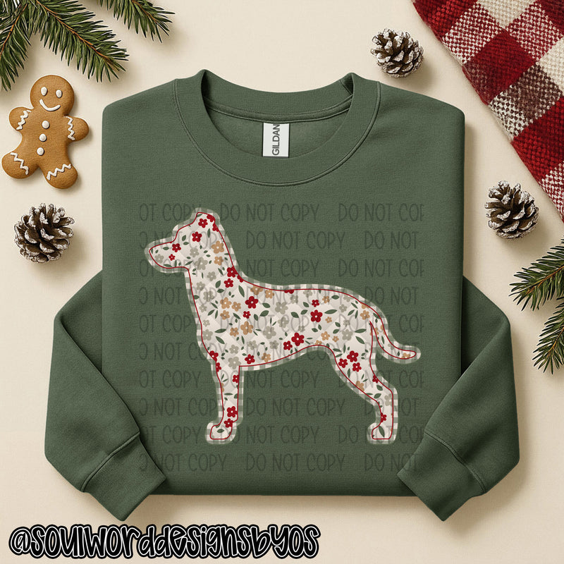 Christmas Faux Quilted Dogs Round 2 - DIGITAL DOWNLOAD