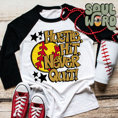 Hustle Hit Never Quit Softball - DIGITAL DOWNLOAD