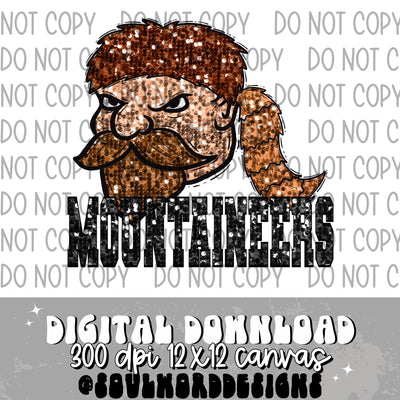 Mountaineers Sequin Mascot - DIGITAL DOWNLOAD