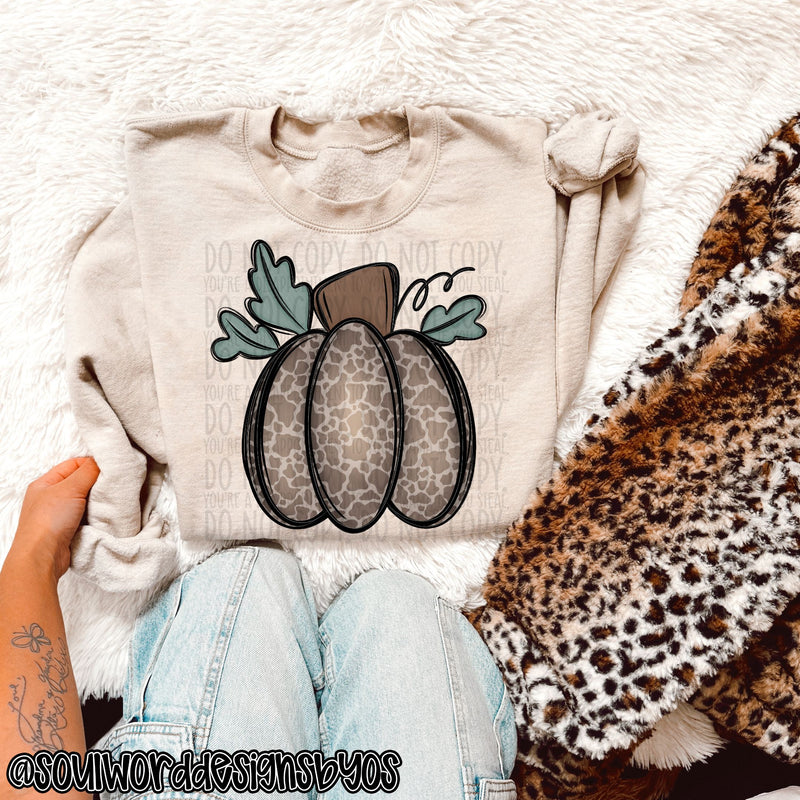 Animal Print Pumpkin Doodle - DIGITAL DOWNLOAD