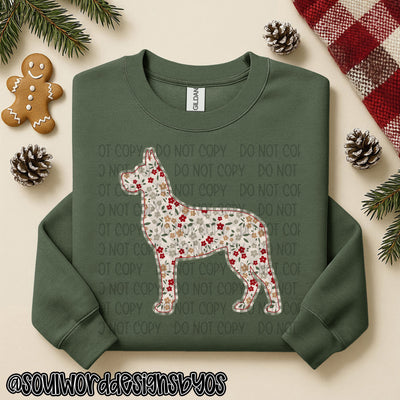 Christmas Faux Quilted Dogs Round 1 - DIGITAL DOWNLOAD