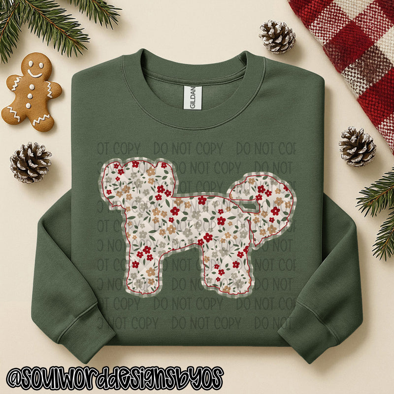 Christmas Faux Quilted Dogs Round 2 - DIGITAL DOWNLOAD