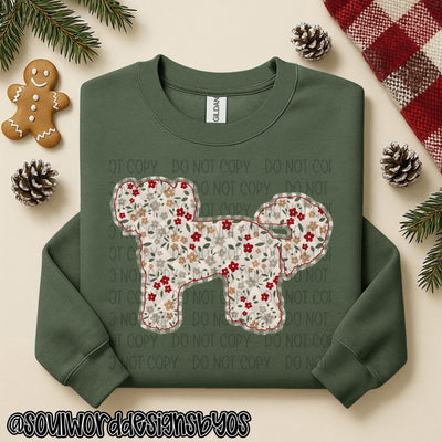 Christmas Faux Quilted Dogs Round 2 - DIGITAL DOWNLOAD