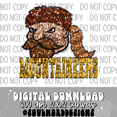 Mountaineers Sequin Mascot - DIGITAL DOWNLOAD