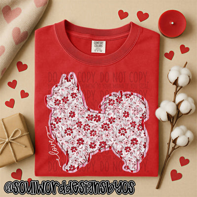 Valentine Faux Quilted Dogs - DIGITAL DOWNLOAD