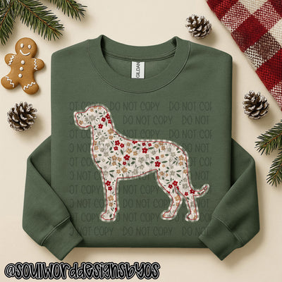 Christmas Faux Quilted Dogs Round 1 - DIGITAL DOWNLOAD