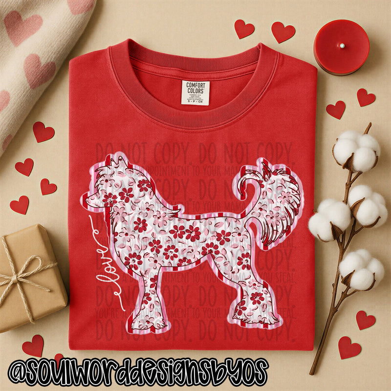 Valentine Faux Quilted Dogs - DIGITAL DOWNLOAD
