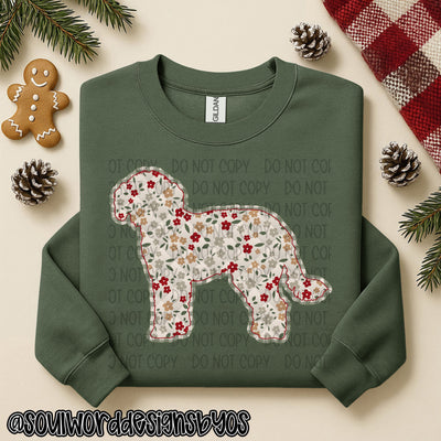 Christmas Faux Quilted Dogs Round 2 - DIGITAL DOWNLOAD