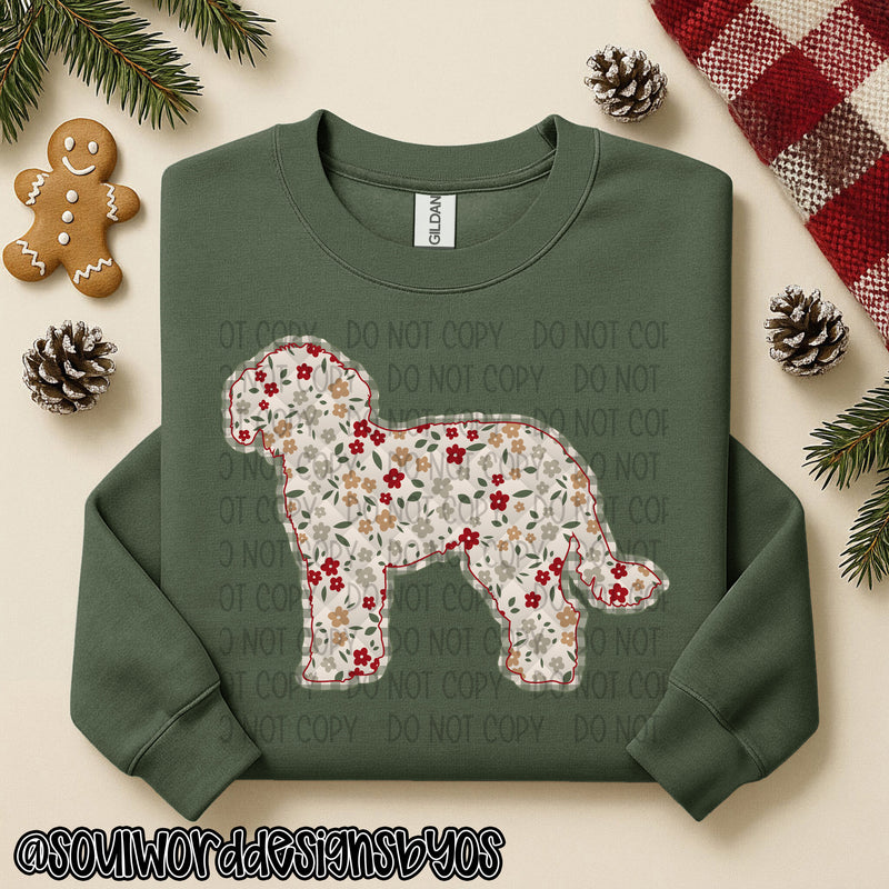 Christmas Faux Quilted Dogs Round 2 - DIGITAL DOWNLOAD